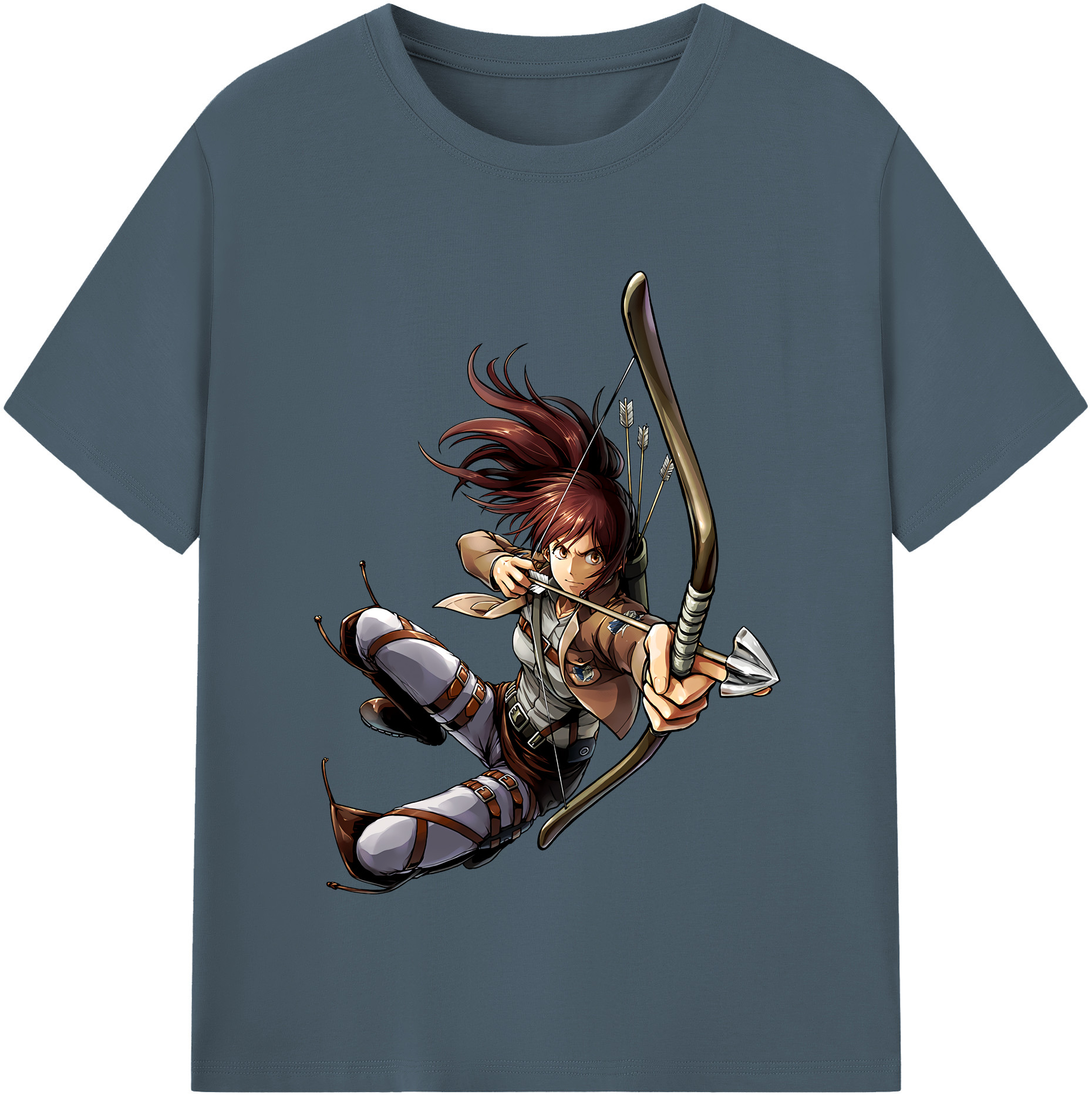 （画像用） 進撃の巨人 サシャ·ブラウス Attack on Titan Sasha Blaus 綿100％半袖Tシャツ（フロントプリント）
